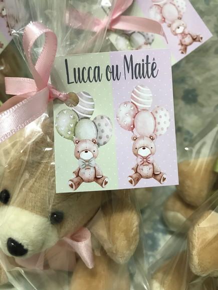 Ursinho Teddy Chá Revelação 20 Unidades