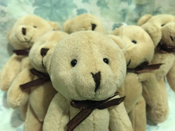 Urso Articulado 13 cm Marrom Claro 26unid