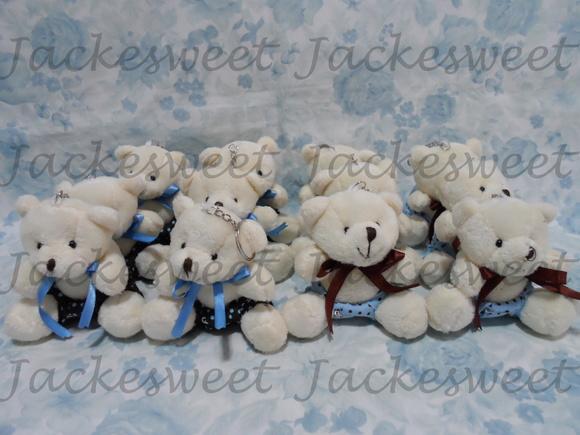 URSO CREME COLEÇÃO AZUL E MARROM