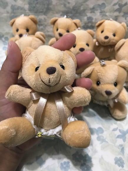 Urso Creme Gravata e Fralda Bege Lt 15unid
