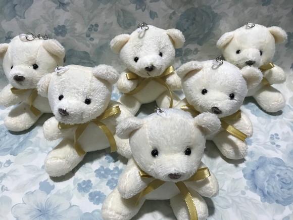Urso Creme Gravata Dourada