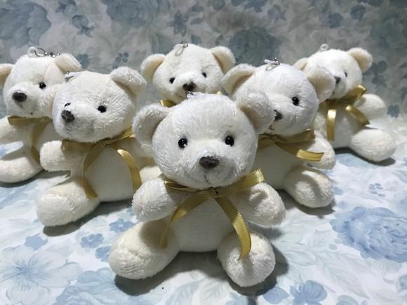 Urso Creme Gravata Dourada