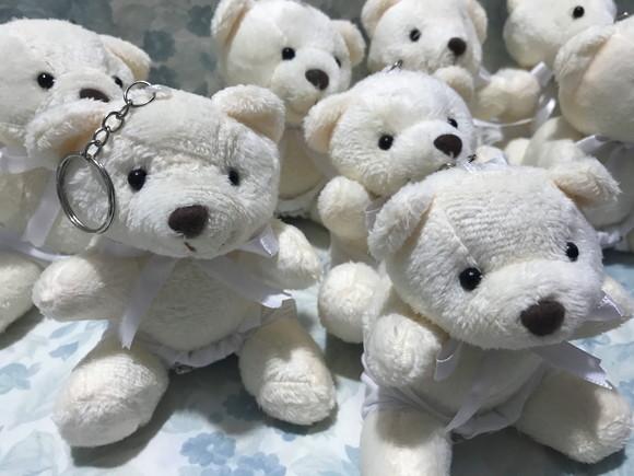 Urso Creme Gravata e Fralda Branca 30 Unid