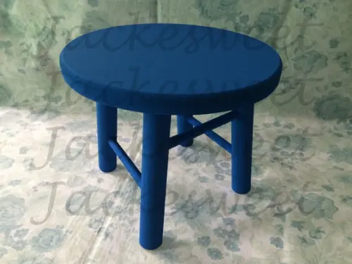 Banquinho em Madeira Azul Royal