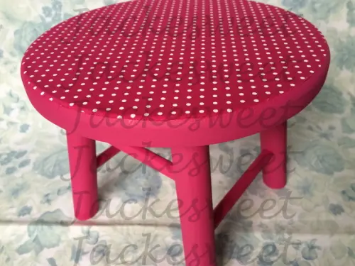 Banquinho em Madeira Pink 02