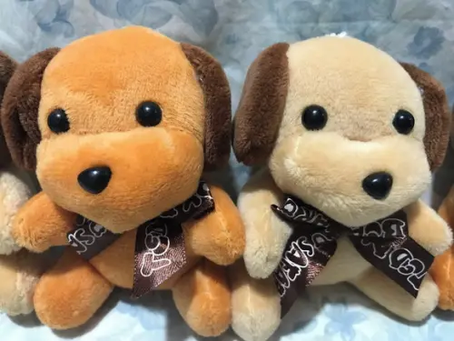 Cachorrinho Chaveiro Marrom Claro e Marrom Escuro 20 Unidade