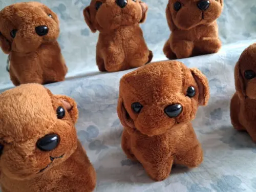Cachorro em Pelúcia Chaveiro 15 Unid Marrom Fs