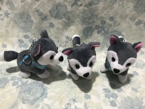 Cachorro em Pelúcia Chaveiro Husky Mod2 15unid