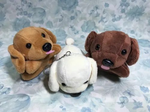 Cachorro em Pelúcia Chaveiro Marrom/caramelo/creme 10 Unid