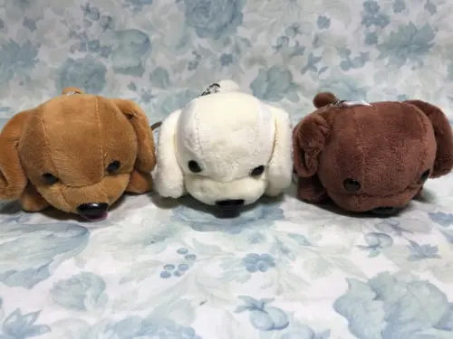 Cachorro em Pelúcia Chaveiro Marrom/caramelo/creme 10 Unid