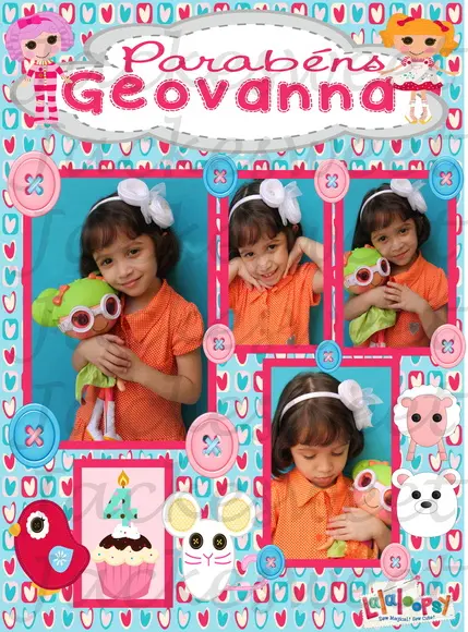 Convite DIGITAL Festa Lalaloopsy
