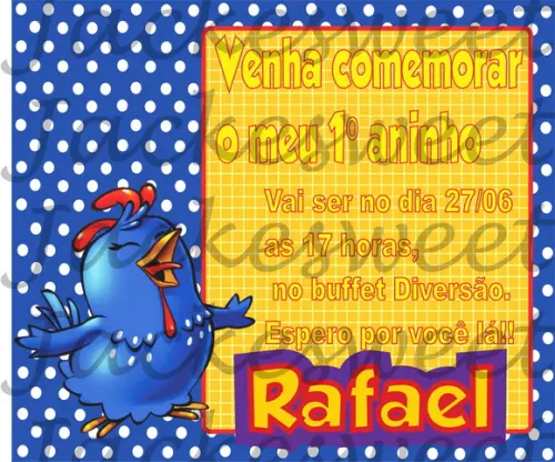 Convite Personalizado - Galinha 02