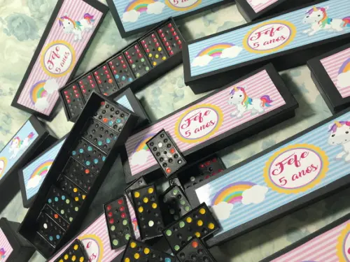 Domino personalizado Unicórnio 02