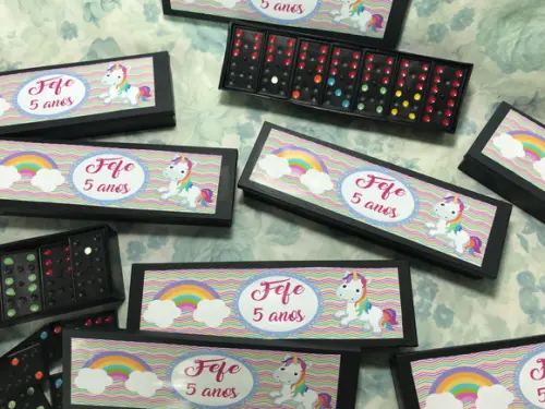 Domino personalizado Unicórnio