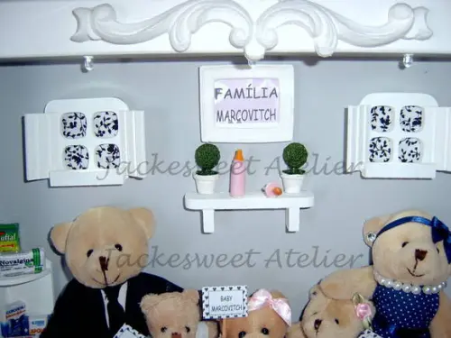 Enfeite Maternidade Família Ursos