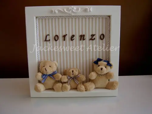 Enfeite Porta Maternidade FAMÍLIA URSO