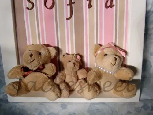 Enfeite Porta Maternidade FAMÍLIA URSO 4
