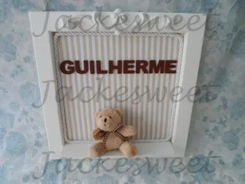 Enfeite Porta Maternidade Urso Provençal