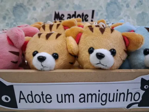 Gatinho em Pelúcia 35unid com Bandeja Personalizada
