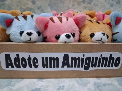 Gatinho em Pelúcia 40unid com Bandeja Personalizada