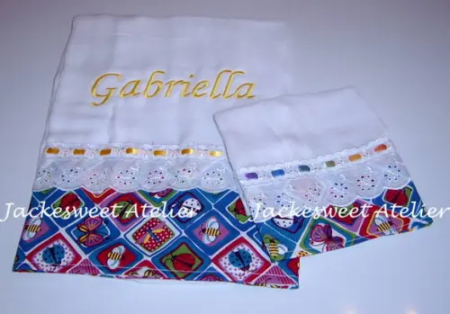 Kit Fralda bordada