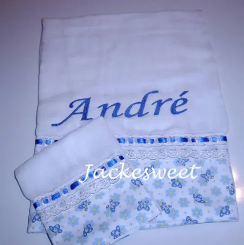 Kit Fralda bordada