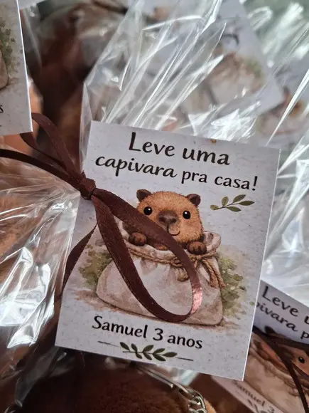 Lembrancinha Capivara 60 Unid