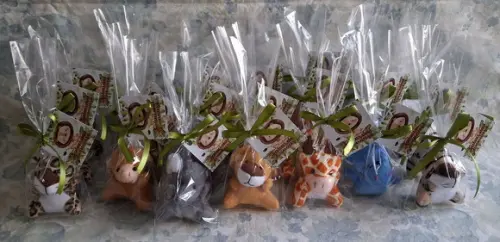 Lembrancinha Pelúcia Mini Selva Kit 20 Unidades