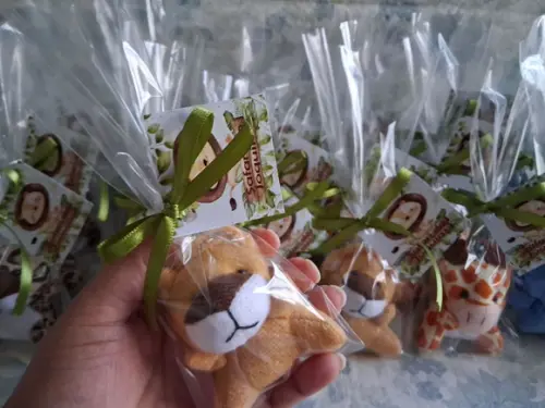 Lembrancinha Pelúcia Mini Selva Kit 20 Unidades