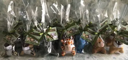 Lembrancinha Pelúcia Mini Selva Kit 30 Unidades