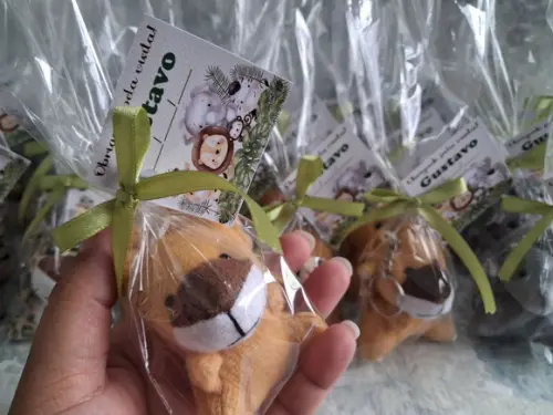 Lembrancinha Pelúcia Mini Selva Kit 40 Unidades