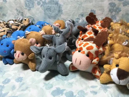 Lembrancinha Pelúcia Mini Selva Kit 60 Unidades