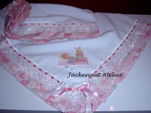 Manta para bebê Rosa