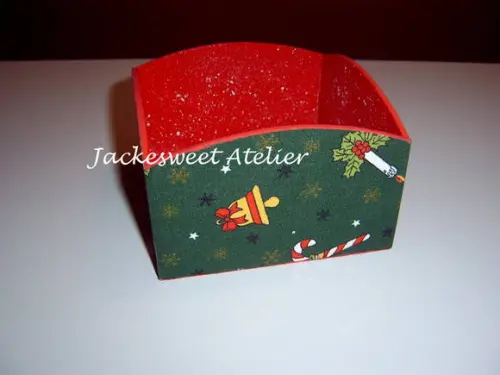 Mini porta panetone revestido com tecido
