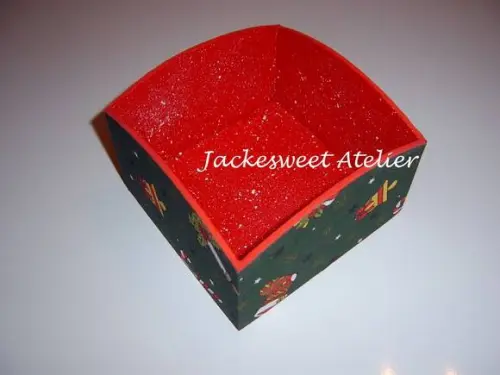 Mini porta panetone revestido com tecido