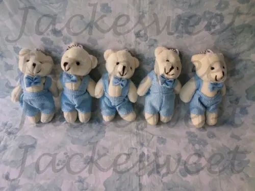 Mini Ursinho Articulado Plush Azul
