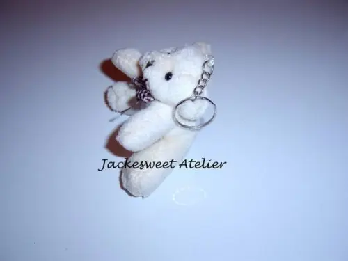 Mini Ursinho Lindo Creme Gravata Marrom