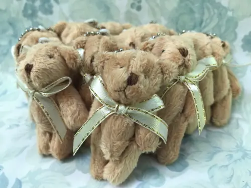 Mini Urso Articulado Filhote 6 cm Marrom Claro 20unid