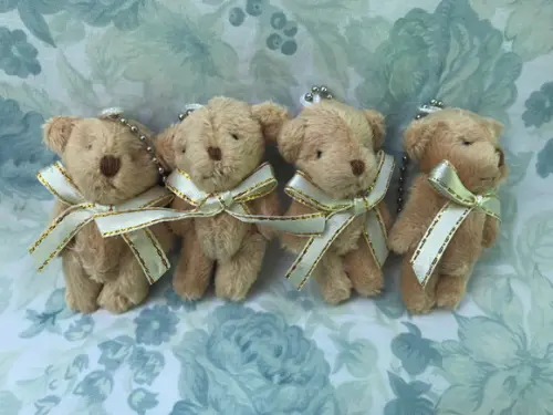 Mini Urso Articulado Filhote 6 cm Marrom Claro 20unid