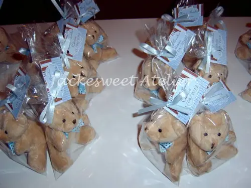 Mini Urso Mimo 01 Azulcom Marrom