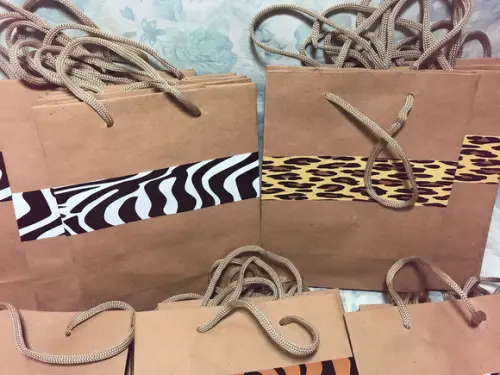 Sacola kraft Safari animal Print