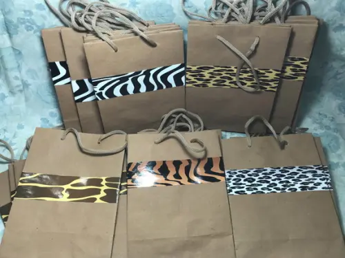 Sacola kraft Safari animal Print