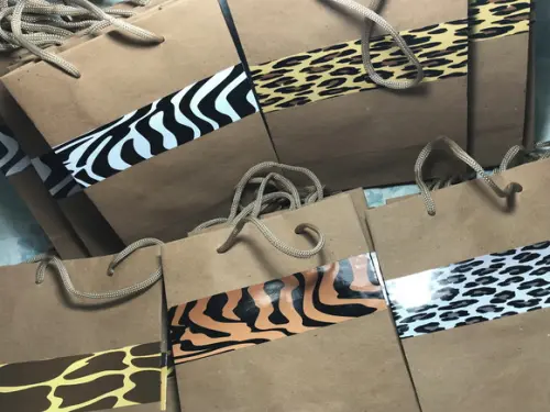 Sacola kraft Safari animal Print
