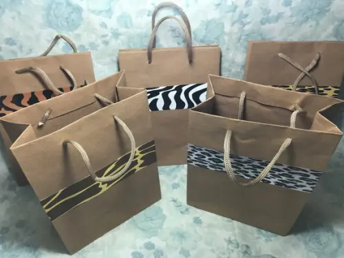 Sacola kraft Safari animal Print