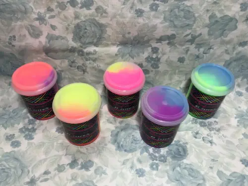 Slime Personalizado Festa Neon 24 Unidades