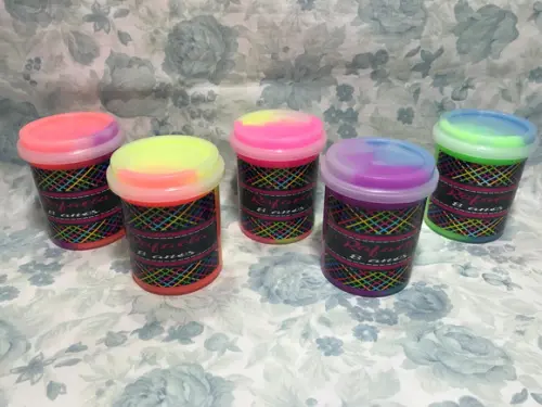 Slime Personalizado Festa Neon 24 Unidades