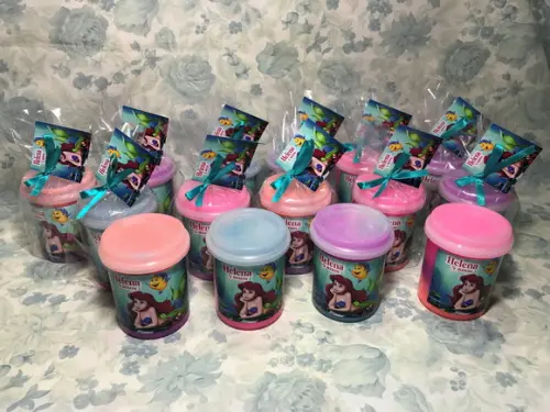 Slime Personalizado Sereia 24 Unidades