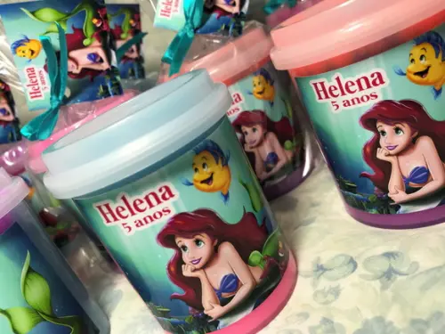 Slime Personalizado Sereia 24 Unidades
