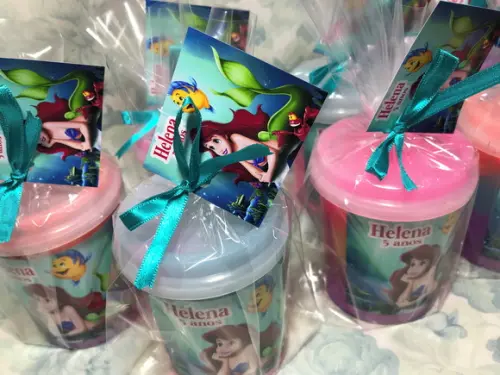 Slime Personalizado Sereia 24 Unidades