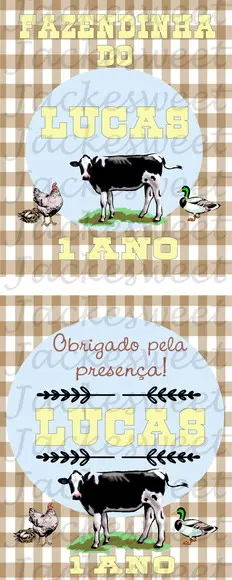 Tag fazendinha Vintage